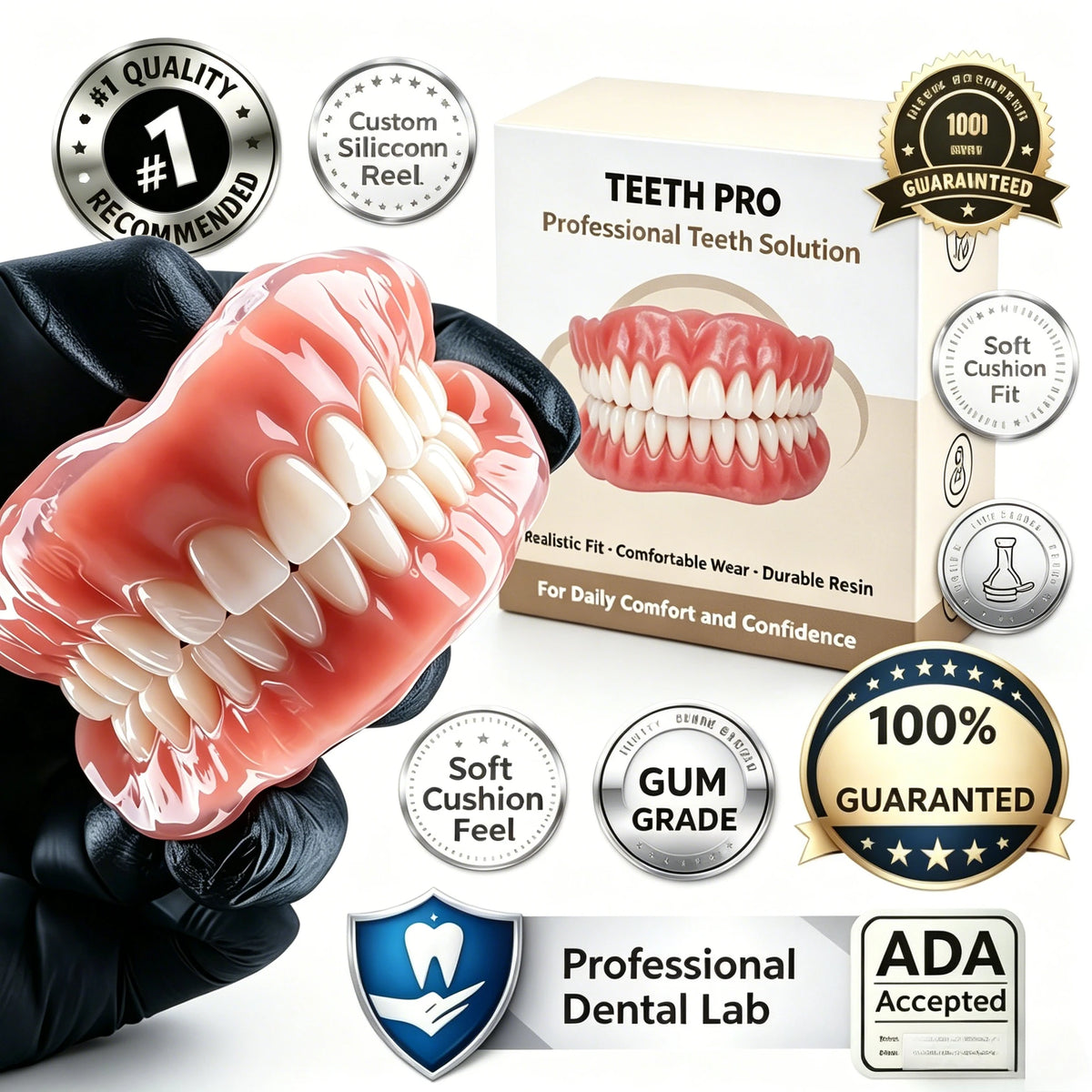 Instant Snap-On Cosmetic Teeth Veneers