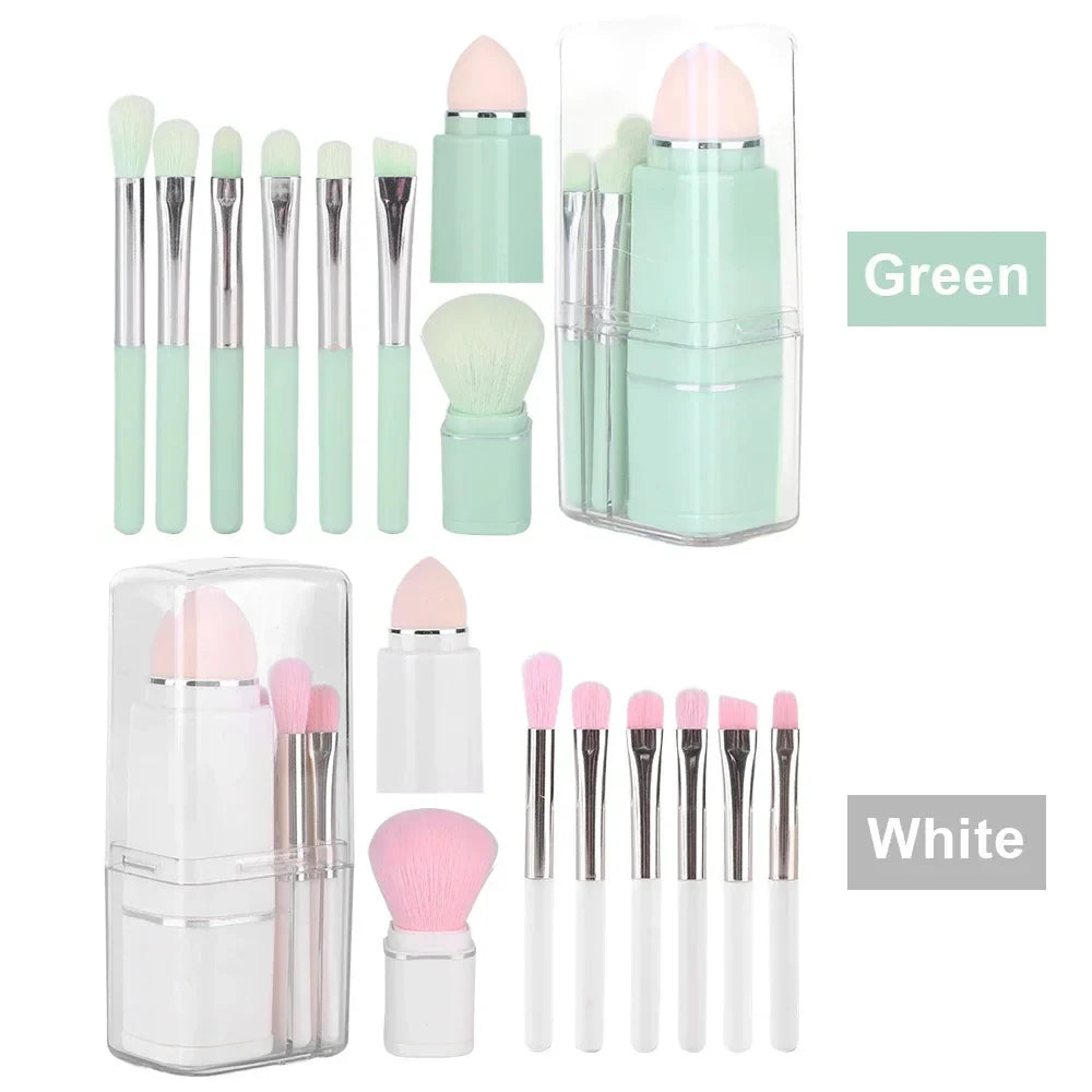 All-in-One Portable Travel Makeup Brush Set - 16