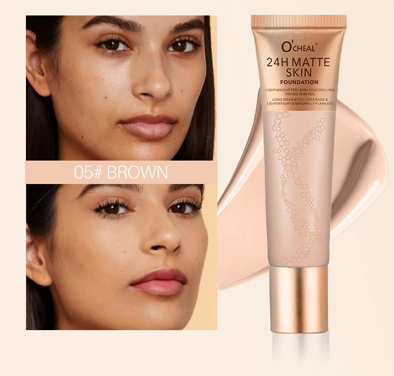 Long-Lasting Waterproof Matte Liquid Foundation