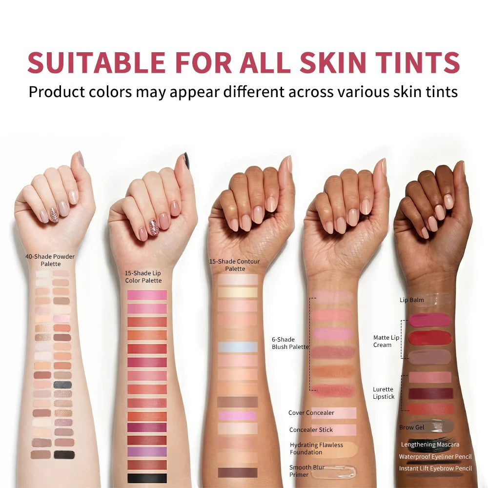 All-in-One Professional Full Face Makeup Cosmetic Kit - 22