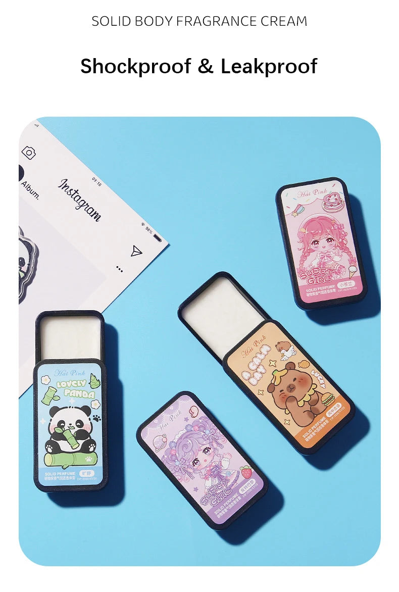 4-Piece Portable Solid Perfume Set for Long-Lasting Fragrance