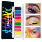 10-Color UV Glow Face and Body Paint Palette
