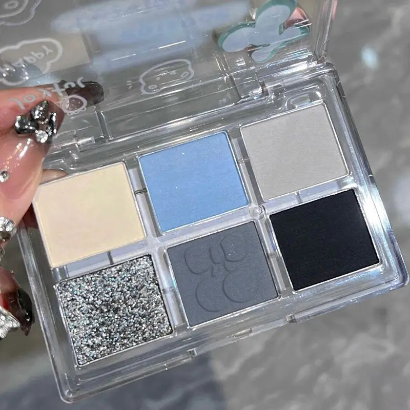 6-Color Matte and Shimmer Smoky Eyeshadow Palette