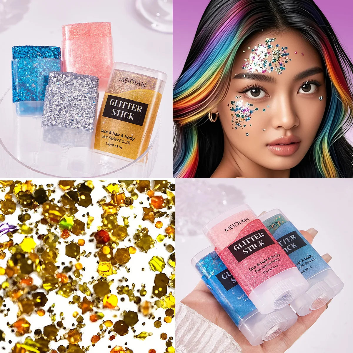Shimmering Body and Face Glitter Stick - 2