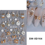 Festive Christmas Holiday Nail Art Decals