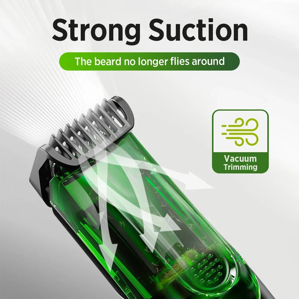 Cordless Vacuum Beard and Hair Trimmer