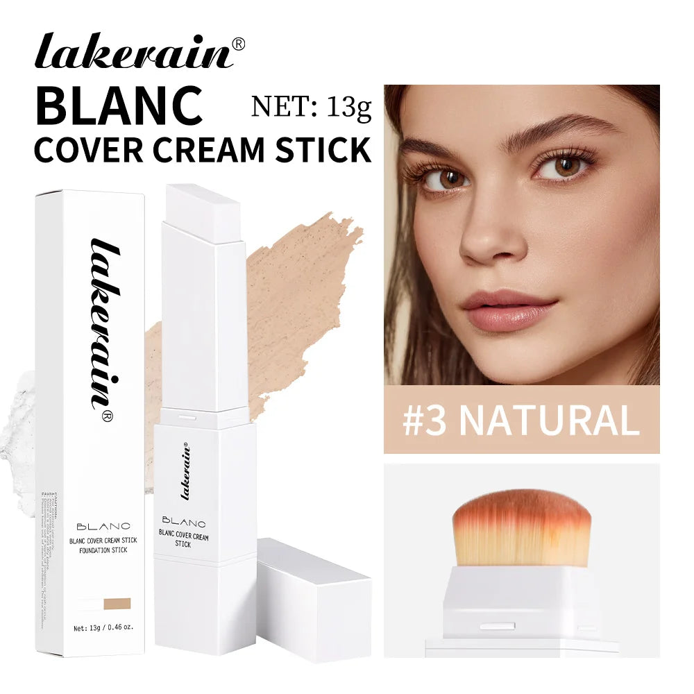 Color-Changing Foundation Stick with Built-in Blending Brush