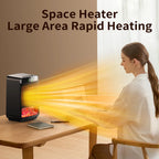 Portable Electric Space Heater with Rapid Ceramic Heating