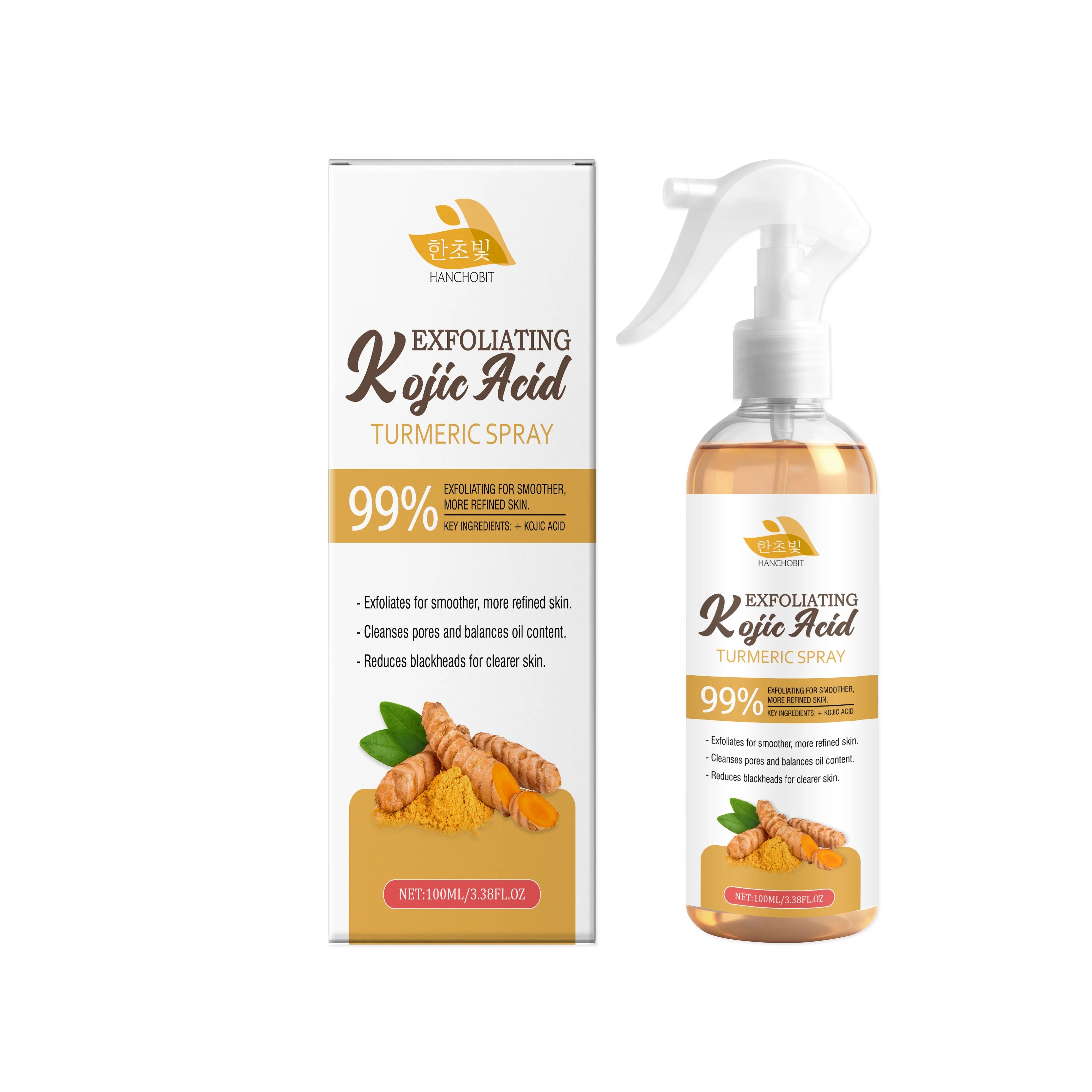 Brightening Kojic Acid and Turmeric Exfoliating Facial Spray - 13