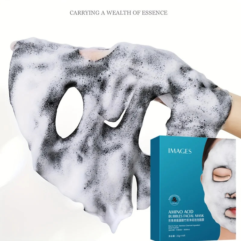 Bamboo Charcoal Bubble Cleansing Mask for Deep Pore Detox