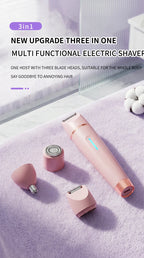 3-in-1 Waterproof Electric Shaver and Trimmer for Women