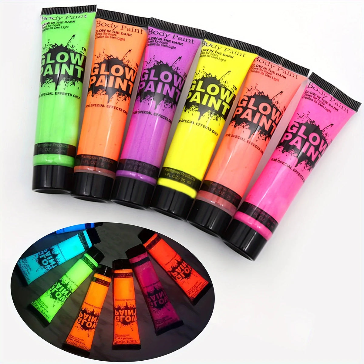 Neon UV Glow Face and Body Paint Set for Parties
