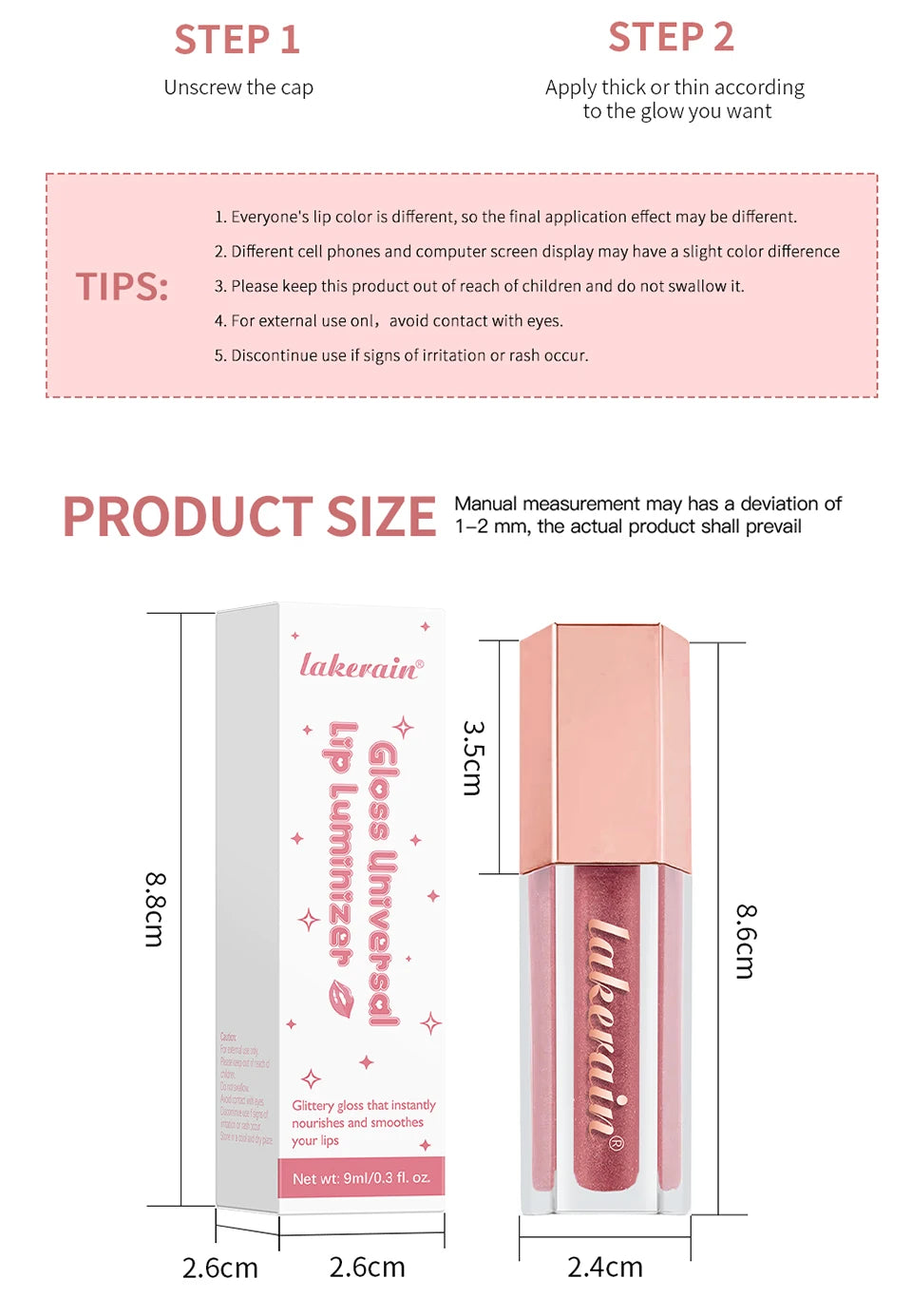 Hydrating Shimmer Lip Gloss for Plump and Moisturized Lips
