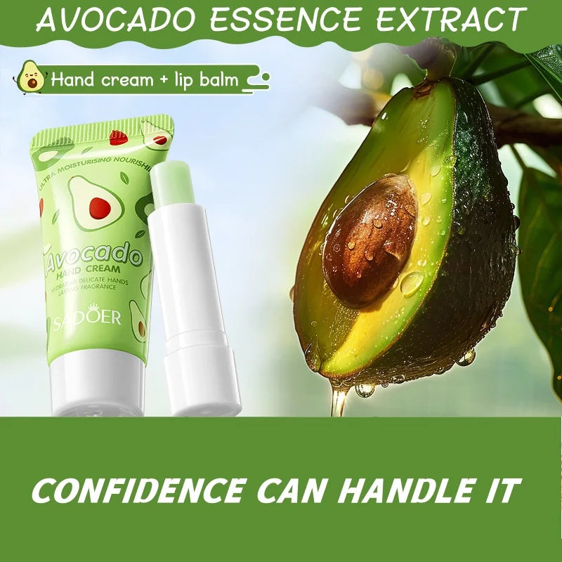 Avocado Hand Cream and Lip Balm Skincare Set - 9