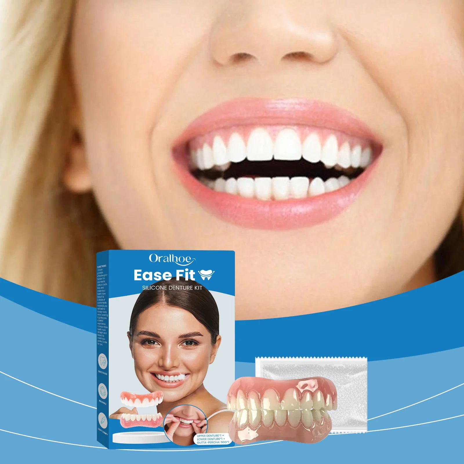 Comfortable Silicone Denture Set for Natural Smile - 7