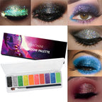 10-Color Neon UV Glow-in-the-Dark Face and Eye Makeup Palette