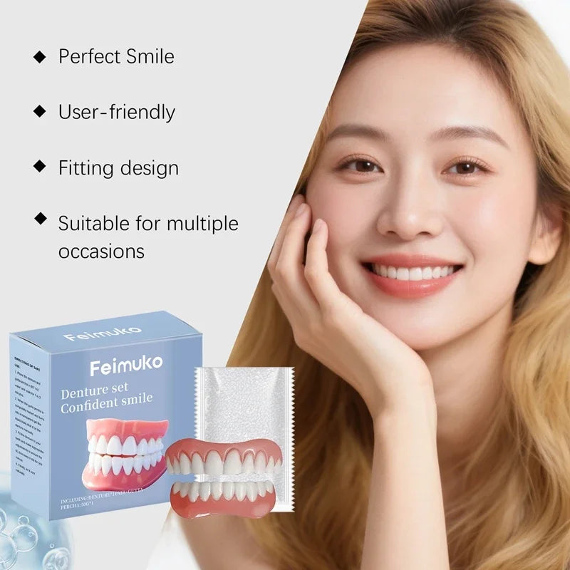 Temporary Cosmetic Dentures for Instant Smile Confidence