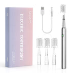 Sonic Rechargeable Electric Toothbrush with 4 Replacement Heads