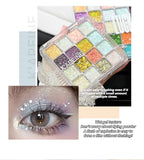 Glitter Sequin Eyeshadow Palette for Festivals and Parties