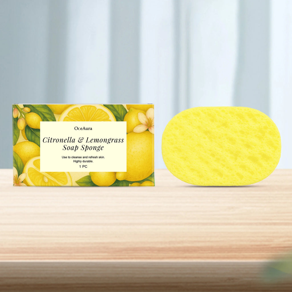 Exfoliating Lemongrass Bath Sponge for Deep Skin Cleansing