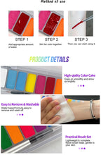 10-Color UV Glow Face and Body Paint Palette