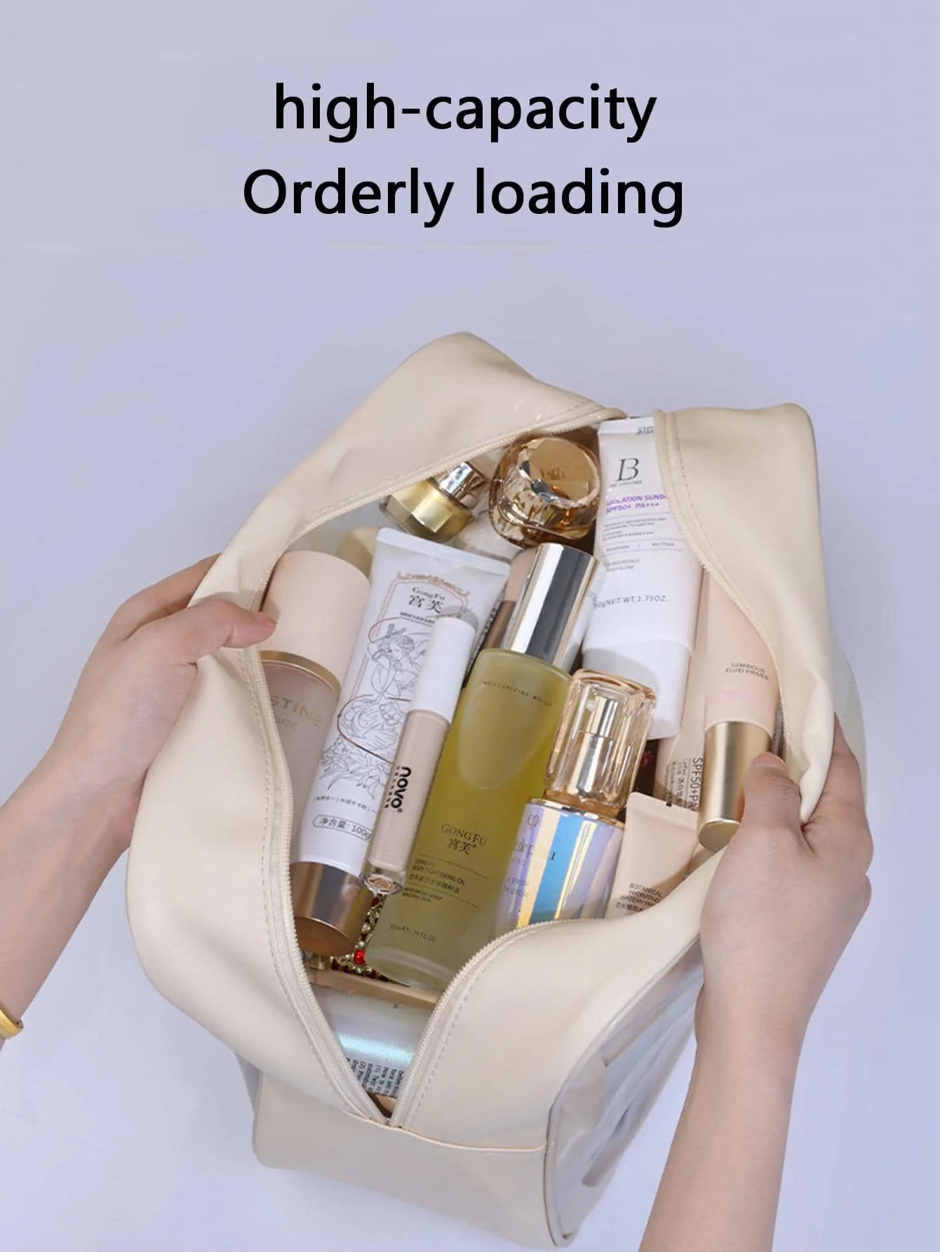 Waterproof Transparent Large Capacity Cosmetic Travel Bag - 6