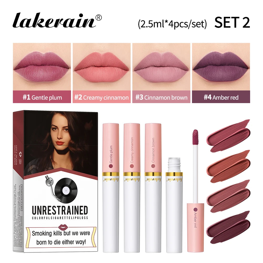 Matte Velvet Cigarette Lipstick Set - 19