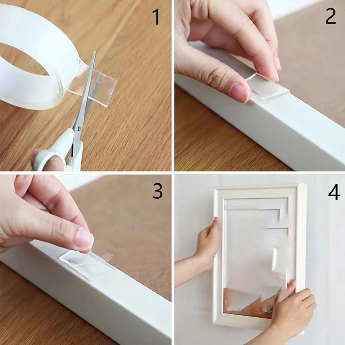 Reusable Transparent Double-Sided Nano Mounting Tape