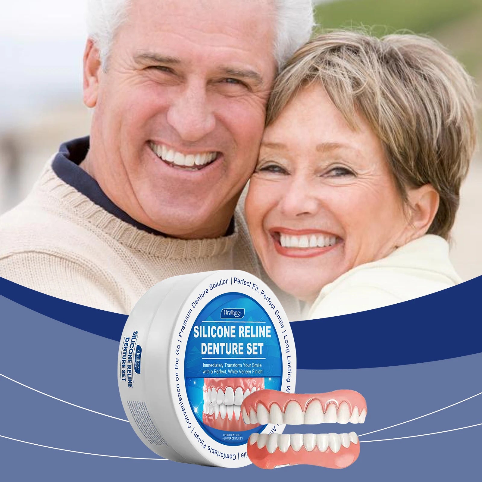 Temporary Silicone Denture Repair and Smile Veneer Kit - 12