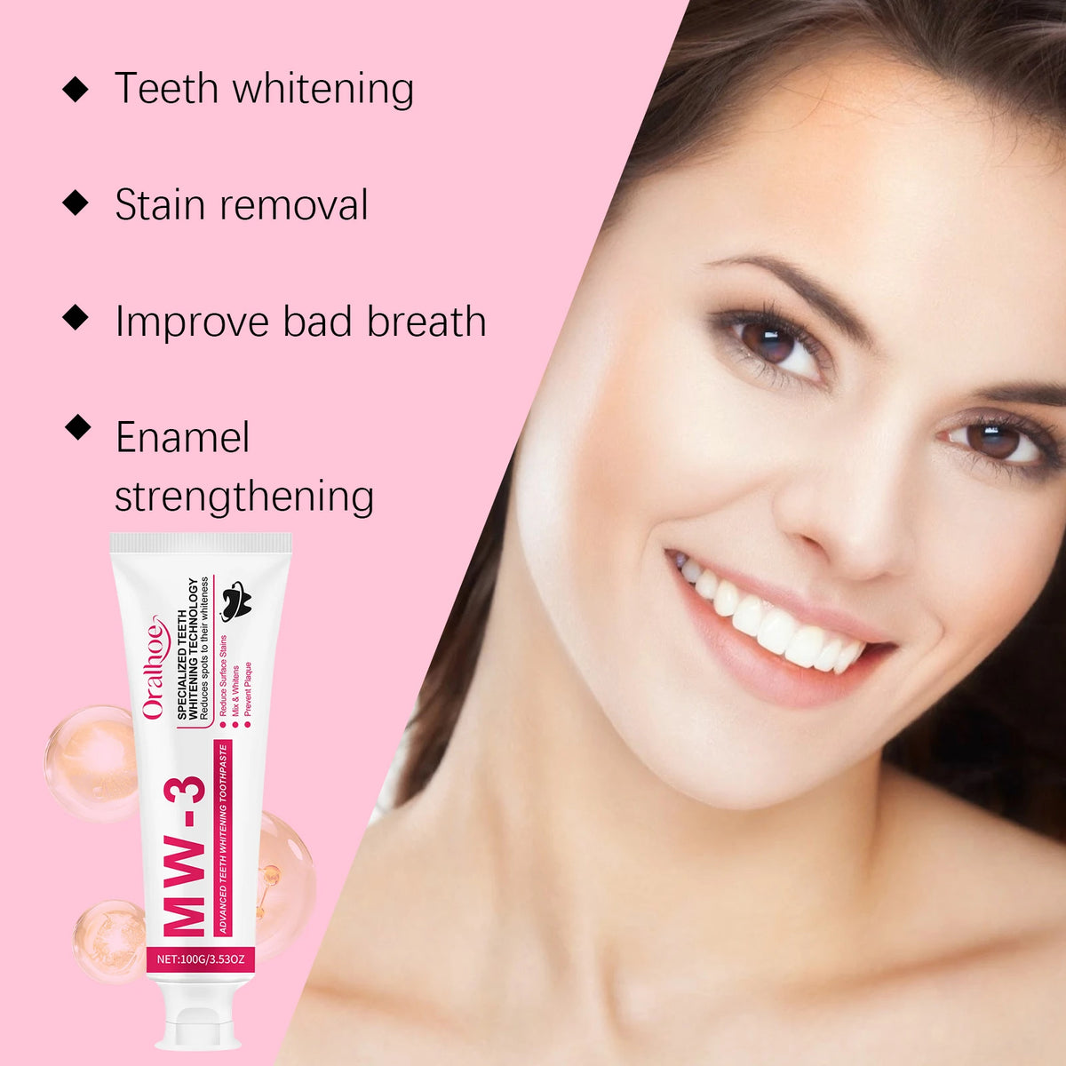 Brightening Teeth Whitening Toothpaste for Stain Removal