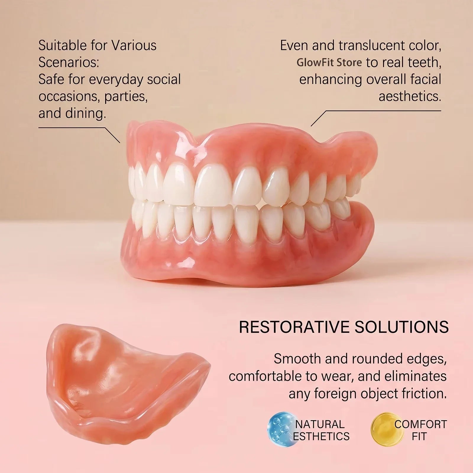 Comfort Fit Cosmetic Smile Veneers for Instant Teeth Whitening - 4