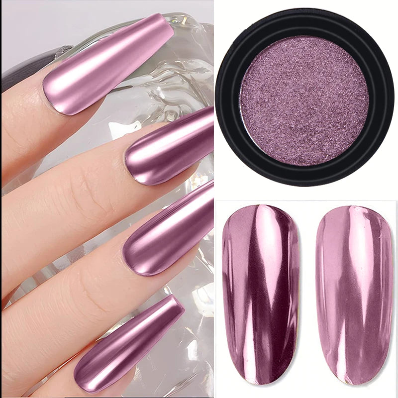 Chrome Mirror Effect Metallic Nail Art Glitter Powder