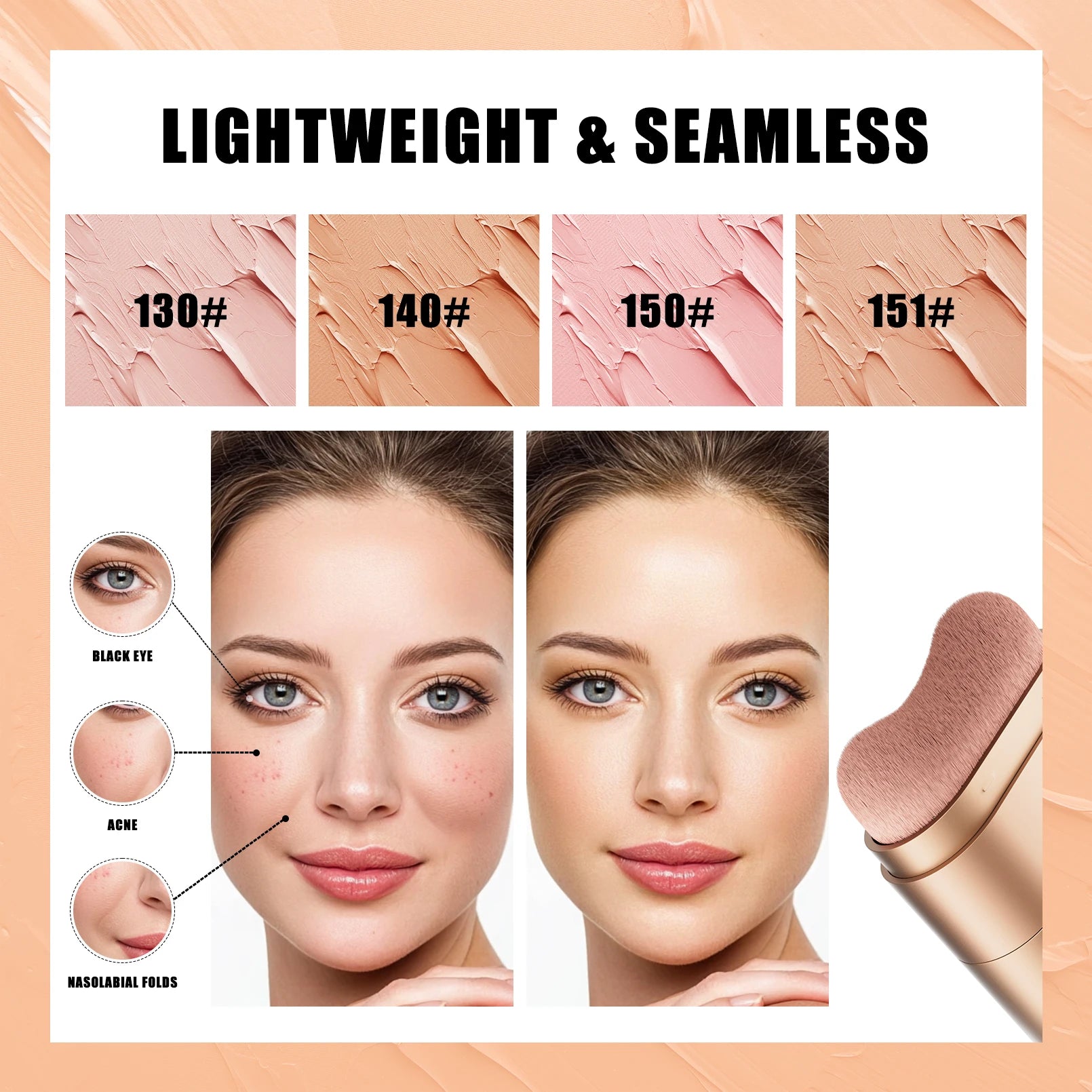 Four-Color All-Day Waterproof Face Concealer Palette - 4
