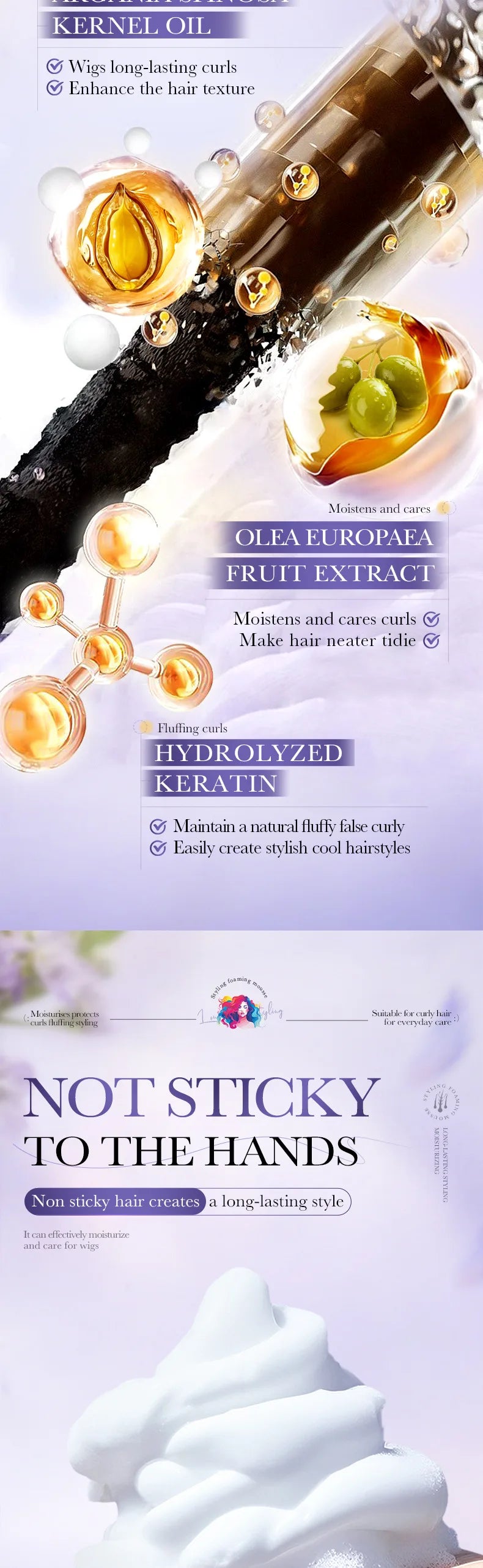 Volumizing Hair Styling Mousse for Natural Hold and Shine - 12
