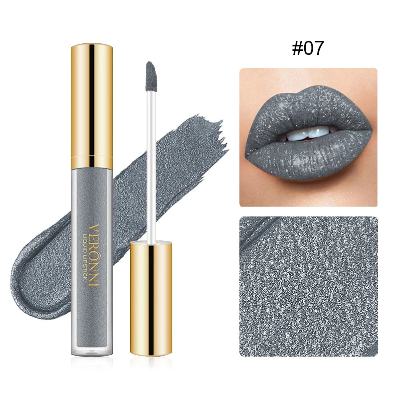Long-Lasting Diamond Shimmer Liquid Lipstick