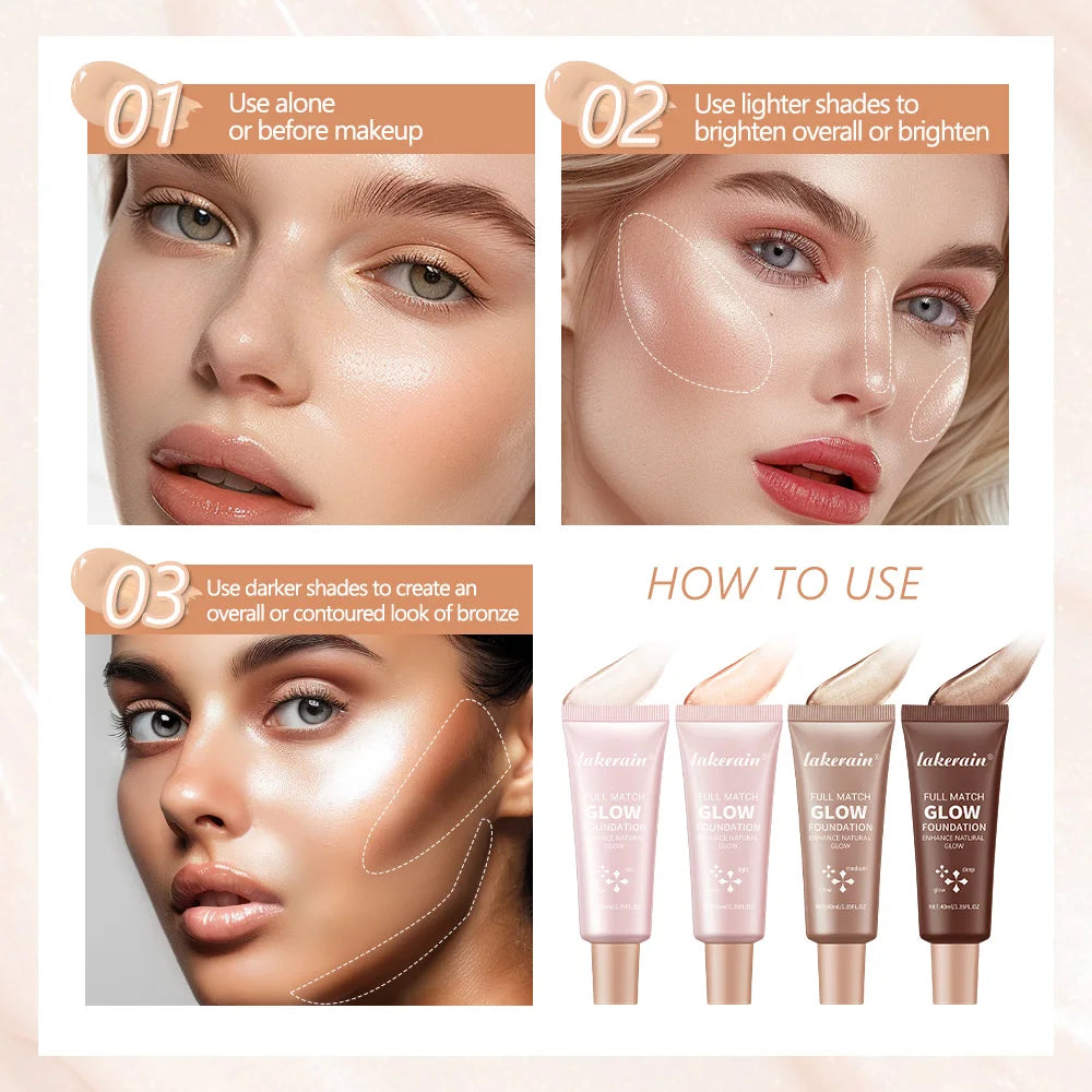 Hydrating Liquid Glow Foundation and Highlighter