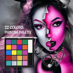 22-Color Professional Oil-Based Face and Body Painting Palette