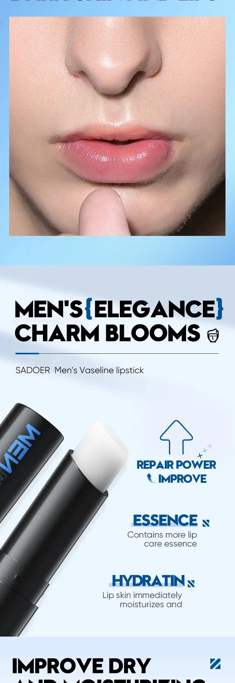 Moisturizing Lip Repair Balm for Men - 12