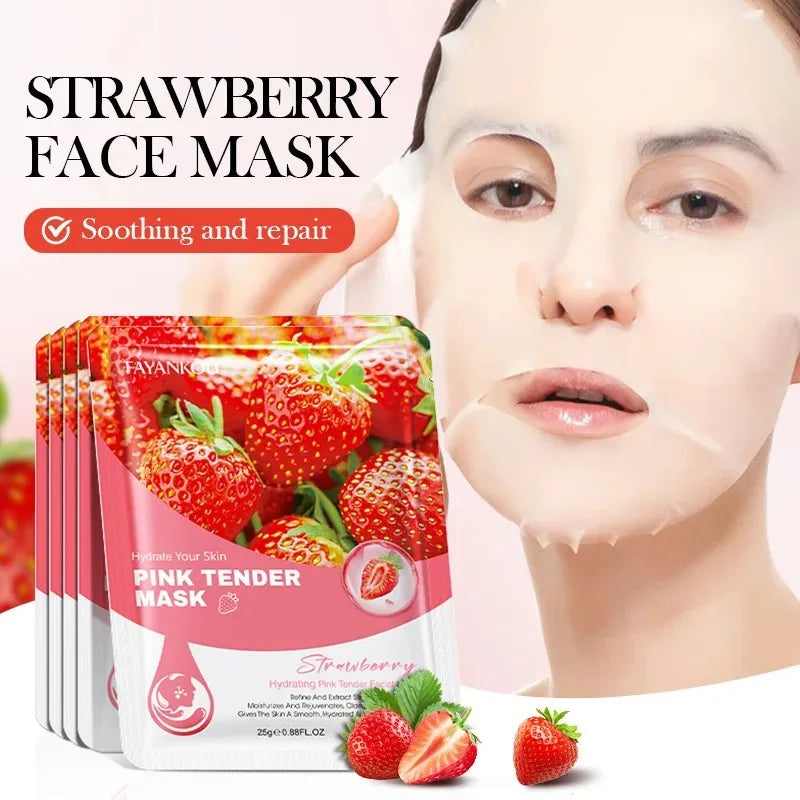 10-Piece Fruit Essence Hydrating and Brightening Facial Mask Set