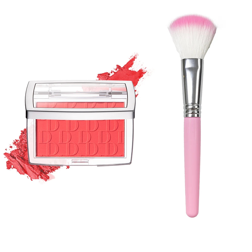 Matte Embossed Blush Palette with Professional Brush