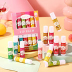 12-Piece Fruity Moisturizing Lip Balm Set for Dry Lips