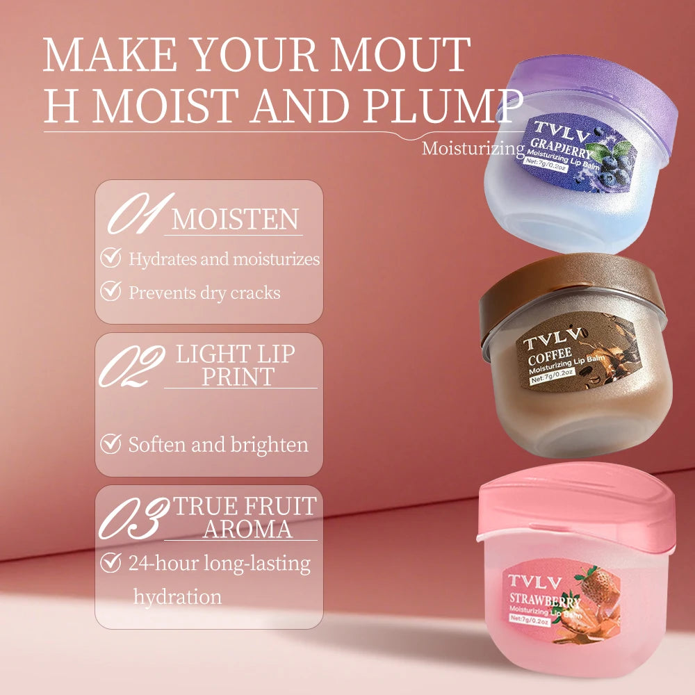 Hydrating Fruit Extract Lip Balm Set for Soft Smooth Lips