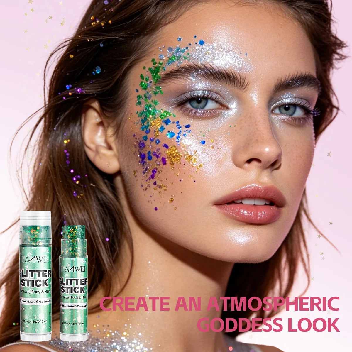 Waterproof Face and Body Glitter Highlighter Stick Set