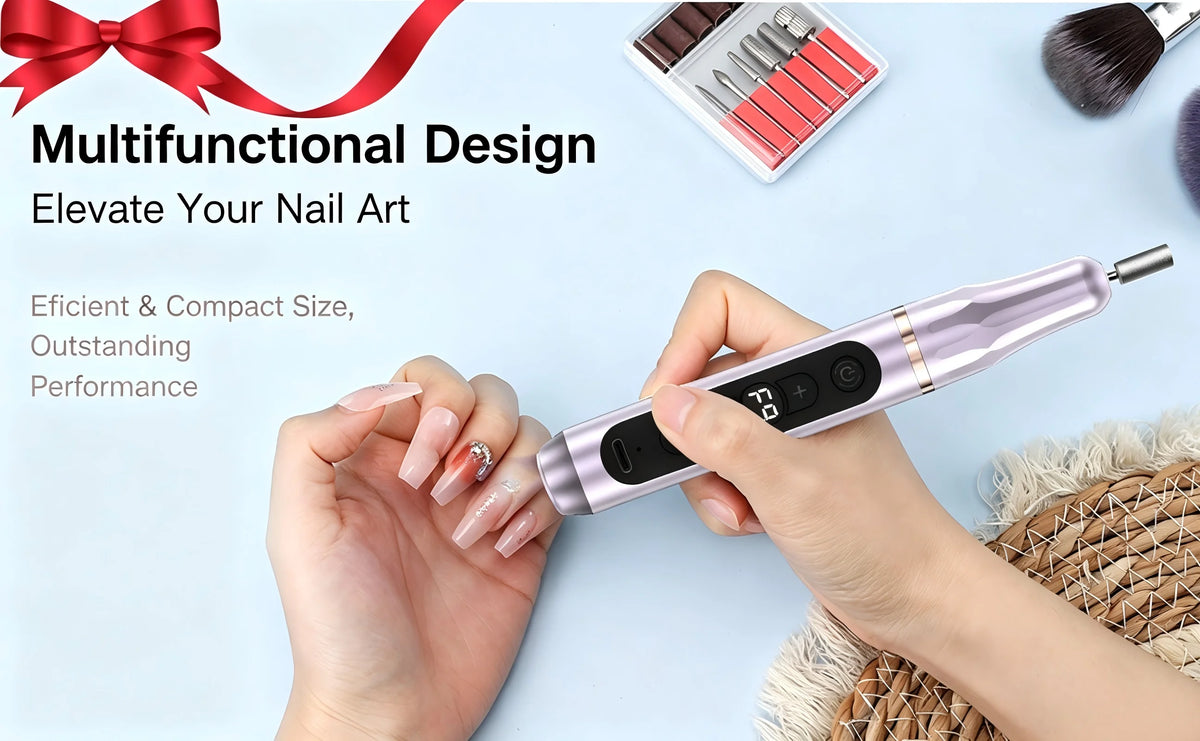 Portable Electric Nail Drill and UV Light Kit