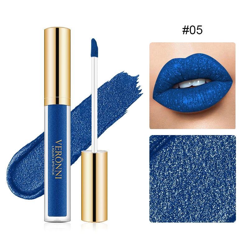 Long-Lasting Diamond Shimmer Liquid Lipstick