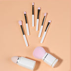 8-Piece Retractable Travel Makeup Brush Set