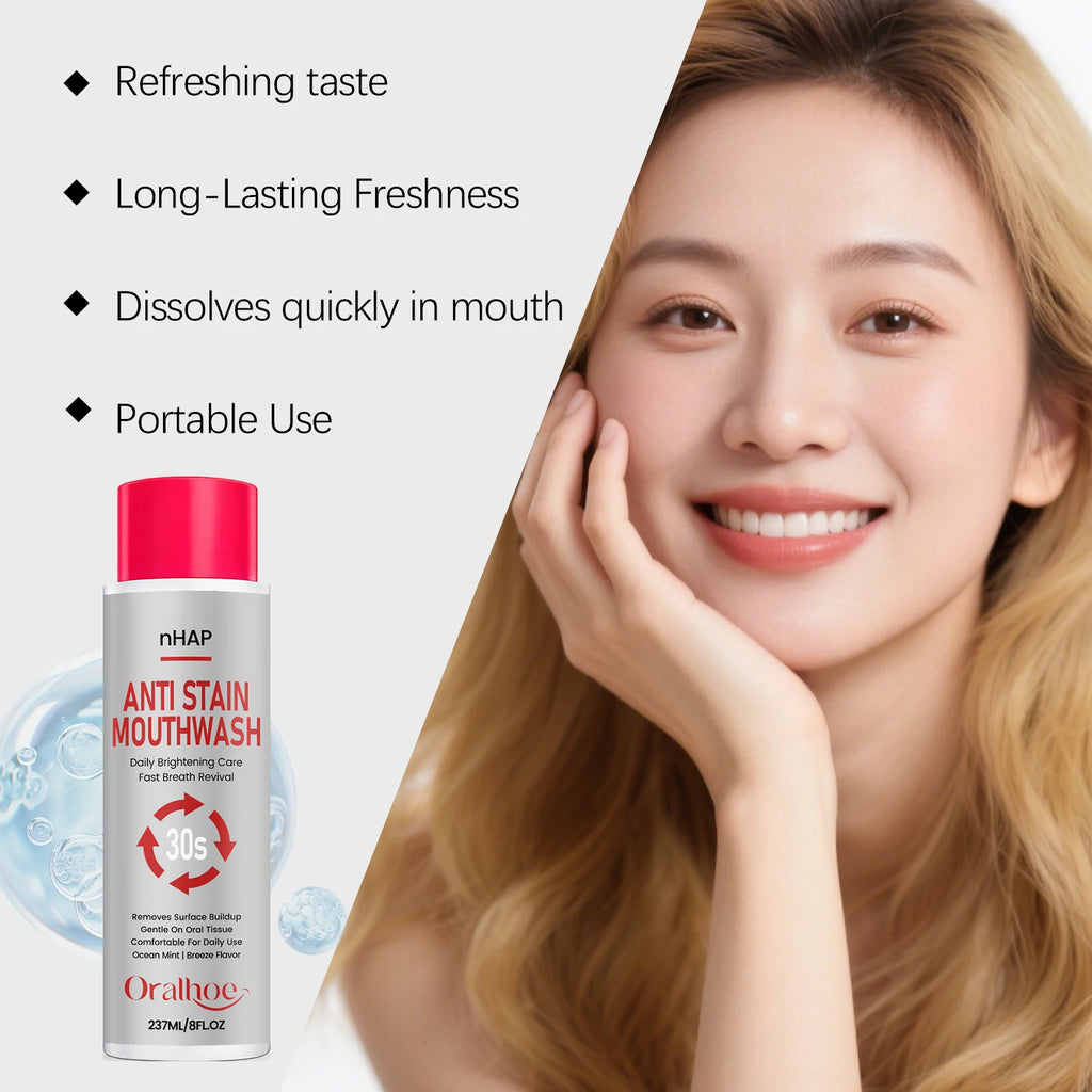 Anti-Stain Whitening Mouthwash for Fresh Breath