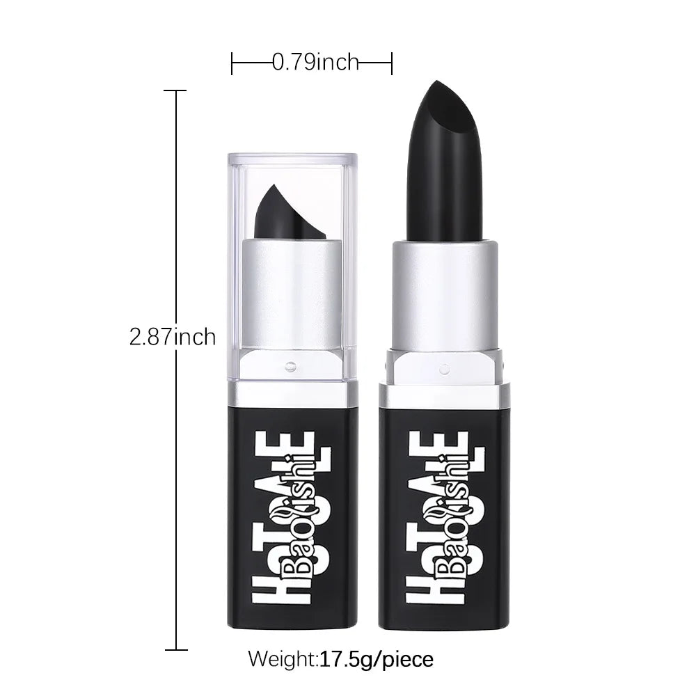 Matte Black Waterproof Lipstick for Halloween and Costume Makeup