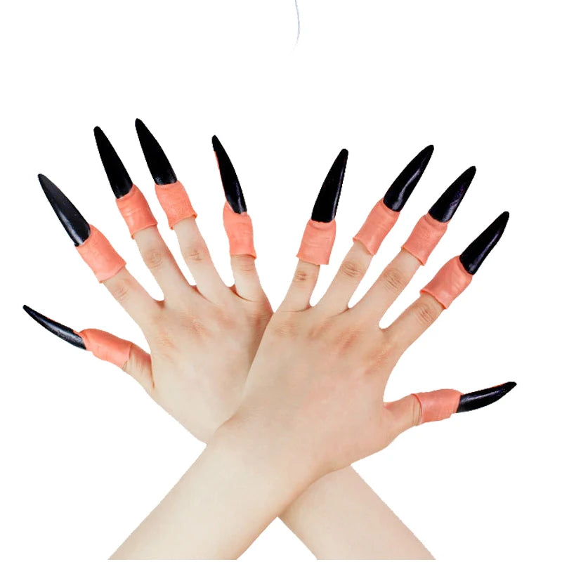 Scary Witch Claw Finger Nails for Halloween Costumes - 6
