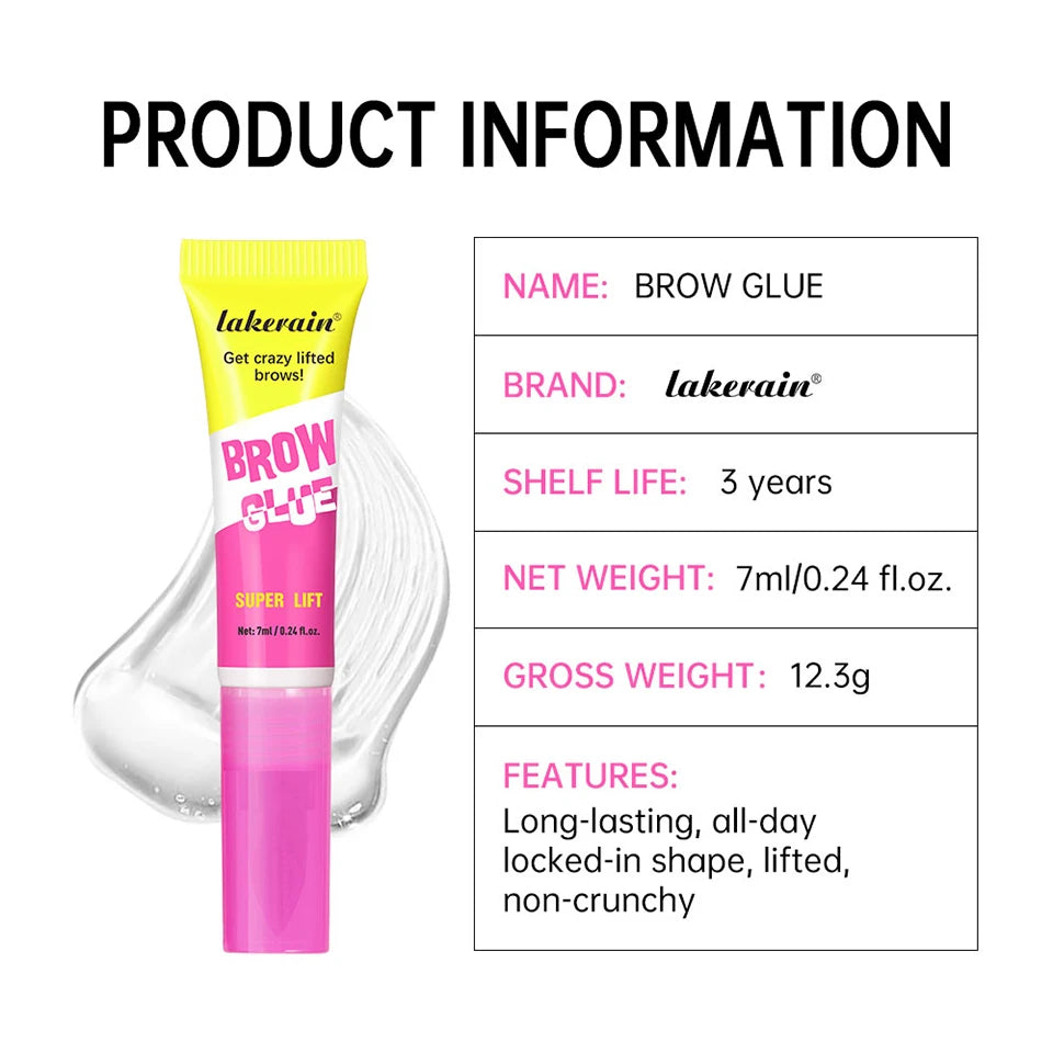 Long-Lasting Brow Lamination Styling Gel with Built-in Comb